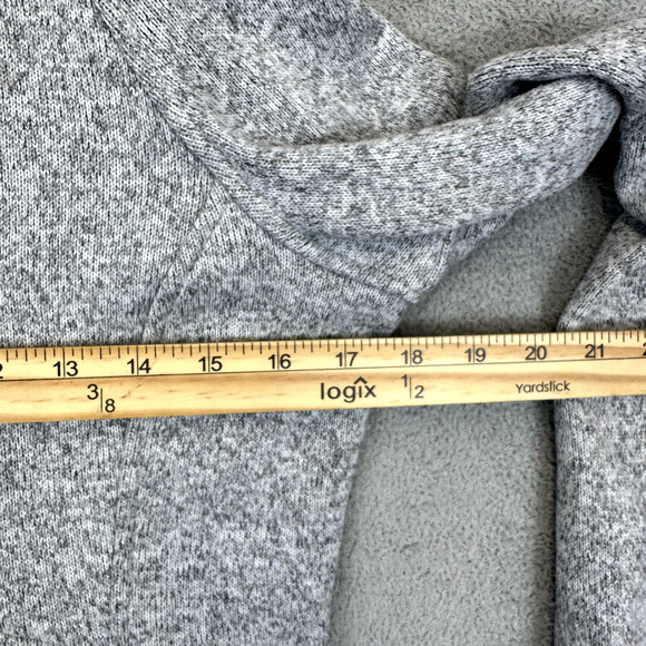 Lululemon Fleece and Thank You Hooded Pullover 1/2 Zip Womens Size 6 Gray - Picture 2 of 7